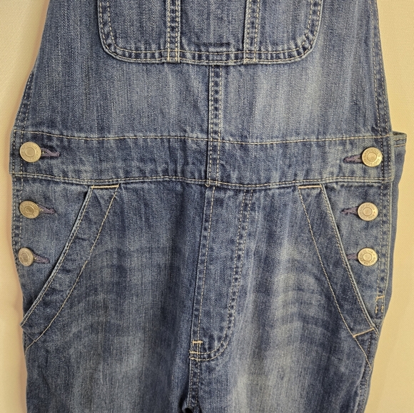 GAP womens junior Size XS medium wash denim overalls - Picture 5 of 8